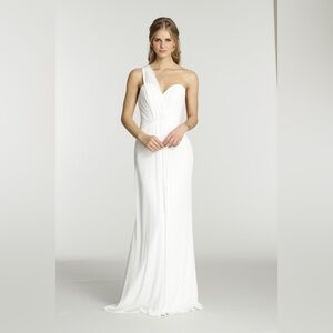 NWT Ti Adora Goddess Chiffon Wedding Gown with Convertible Straps